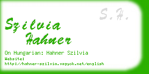 szilvia hahner business card